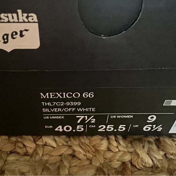 NWT Onitsuka Tiger Mexico 66 Silver Off White Unisex Sz Men 7.5/Women 9 - Picture 13 of 14